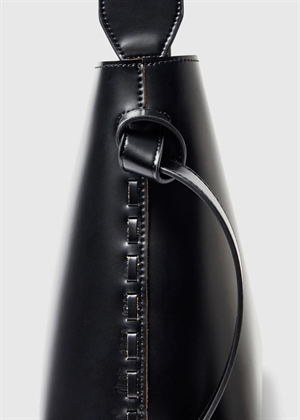 Stella medium leather bag Sort Selected Femme
